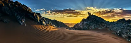 The skeletal ridge of White Mountain at sunset, located in the ancient desert expanse south of Deadvlei.